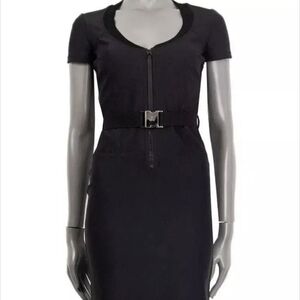 Chic Black Zippered Gucci Dress with Belt